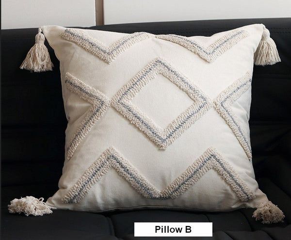 Decorative Pillows for Bedroom, Square Modern Throw Pillows for Couch, Modern Decorative Pillows for Interior Design, Contemporary Modern Sofa Pillow Covers-Art Painting Canvas