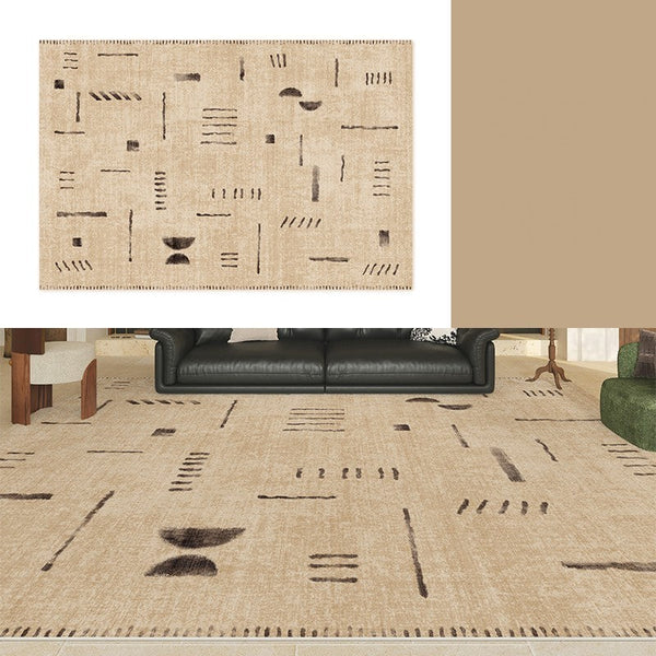 Modern Rugs under Dining Room Table, Contemporary Abstract Rugs Next to Bed, Geometric Modern Carpets for Office, Large Modern Rugs for Living Room-Art Painting Canvas