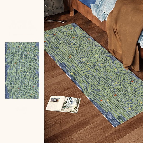Contemporary Modern Rugs Next to Bed, Abstract Area Rugs for Living Room, Modern Carpets for Office, Geometric Modern Rugs under Dining Room Table-Art Painting Canvas