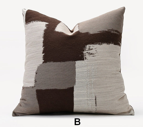 Geometric Modern Sofa Pillows, Abstract Decorative Pillows for Couch, Contemporary Throw Pillows, Modern Pillows for Bedroom, Modern Sofa Pillows-Art Painting Canvas