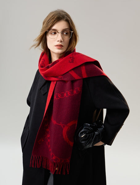 Modern Wool Scarf, Warm Winter Scarf, Holiday Women Scarf, Christmas Gifts for Her, Cold Weather Scarf, Fashion Scarf, Soft Cashmere Scarf for Girls, Elegant Designer Scarf-Art Painting Canvas