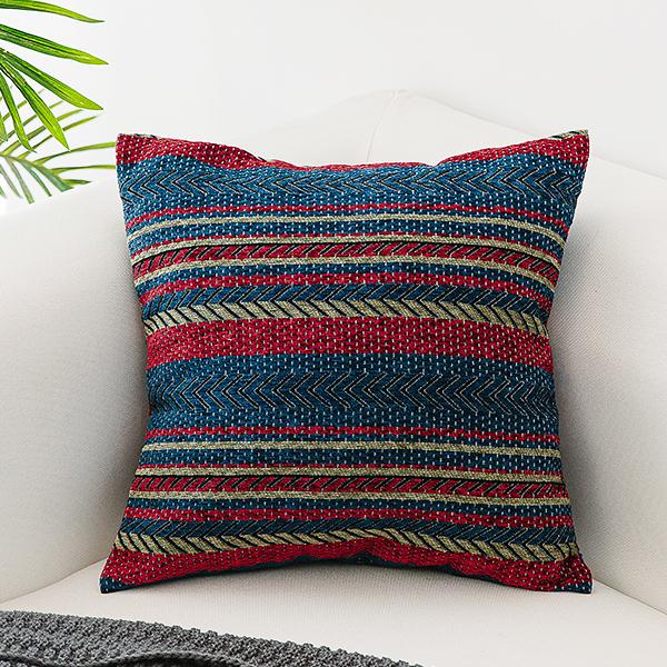 Unique Bohemian Decorative Sofa Pillows, Extra Large Geometric Pattern Chenille Throw Pillows, Oriental Throw Pillow for Couch-Art Painting Canvas