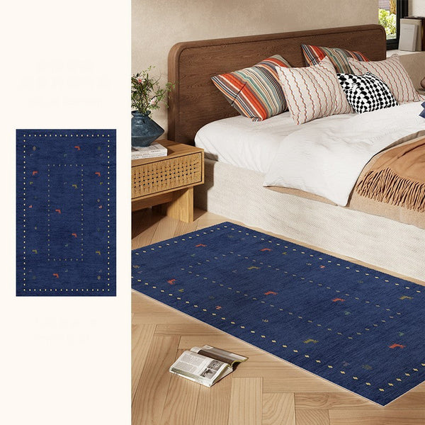 Modern Runner Rugs Next to Bed, Contemporary Runner Rugs for Living Room, Blue Runner Rugs for Hallway, Bathroom Runner Rugs, Kitchen Runner Rugs-Art Painting Canvas