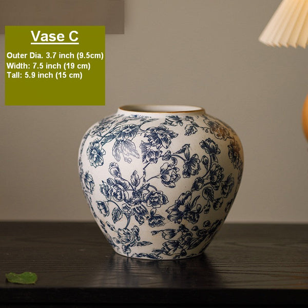 Centerpiece on Dining Table, Flower Vase on Table, Handmade Water Holding Flower Vases, Porcelain Flower Vases, Modern Ceramic Bouquet Vases-Art Painting Canvas