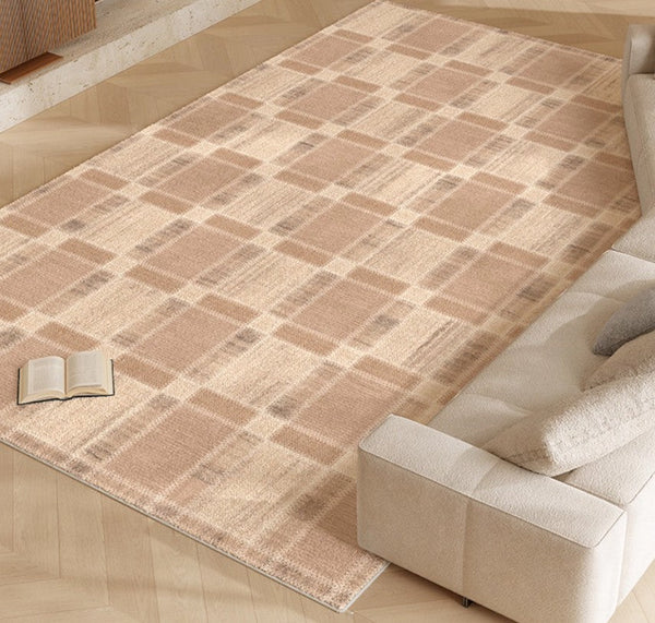 Contemporary Rugs for Bedroom, Abstract Modern Carpets for Living Room, Modern Rugs for Dining Room, Mid Century Modern Rugs Next to Bed-Art Painting Canvas