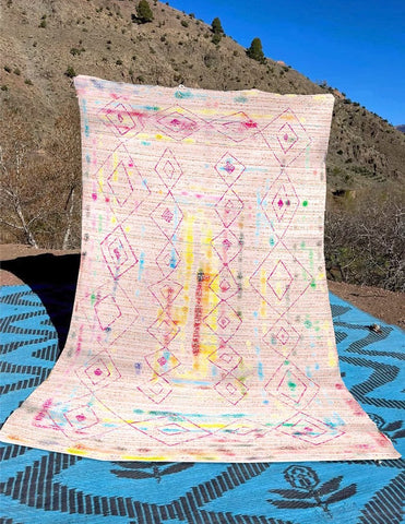 Bedroom Vintage Rugs, Extra Large Vintage Persian Rugs, Morocco Rugs for Dining Room, Oversized Area Rugs for Living Room, Traditional Colorful Moroccan Rug