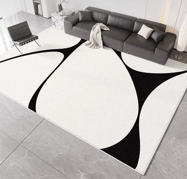 Abstract Contemporary Modern Rugs, Large Modern Rugs for Living Room, Geometric Modern Rugs for Bedroom, Modern Rugs for Dining Room-Art Painting Canvas