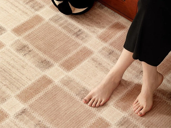 Contemporary Rugs for Bedroom, Abstract Modern Carpets for Living Room, Modern Rugs for Dining Room, Mid Century Modern Rugs Next to Bed-Art Painting Canvas