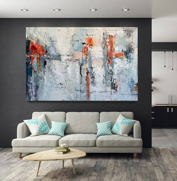 Abstract Acrylic Paintings for Living Room, Buy Paintings Online, Heavy Texture Canvas Art, Modern Contemporary Artwork-Art Painting Canvas