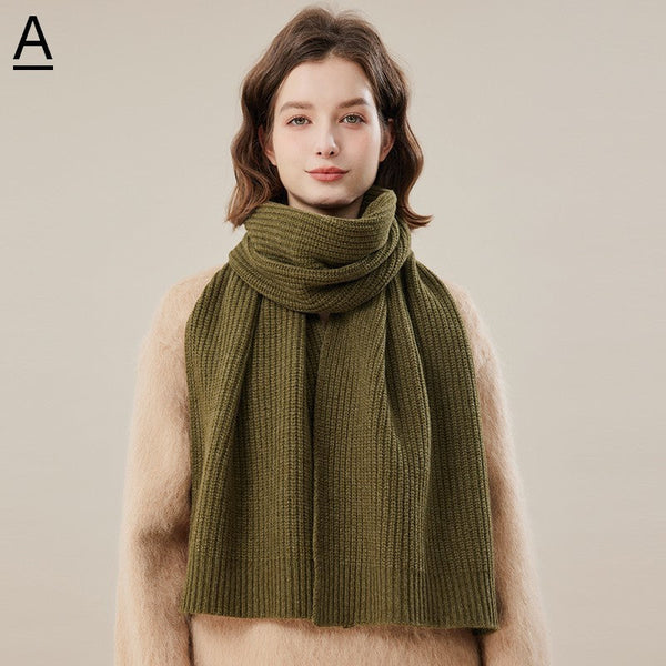 Casual Scarf for Women, Cold Weather Scarf, Warm Winter Scarf, Soft Cashmere Scarf for Women, Fashion Designer Scarf, Green White Grey Wool Scarf for Women-Art Painting Canvas