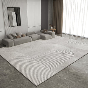 Extra Large Modern Rugs for Bedroom, Gray Contemporary Modern Rugs for Living Room, Geometric Modern Rug Placement Ideas for Dining Room-Art Painting Canvas