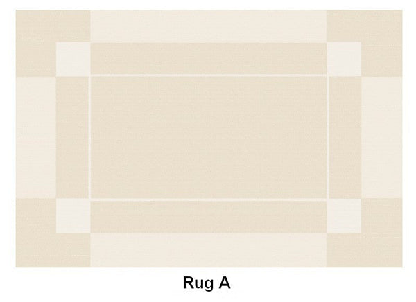 Bedroom Modern Rugs, Cream Color Geometric Modern Rugs, Modern Rugs for Dining Room, Contemporary Soft Rugs for Living Room-Art Painting Canvas