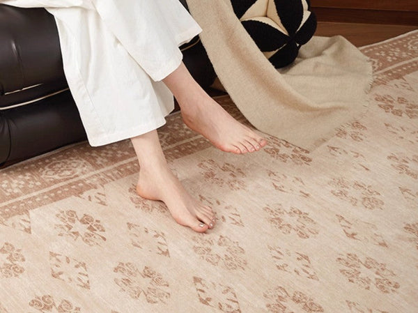 Modern Rugs for Dining Room, Abstract Contemporary Modern Rugs, Geometric Contemporary Rugs Next to Bed, Mid Century Area Rugs for Living Room-Art Painting Canvas