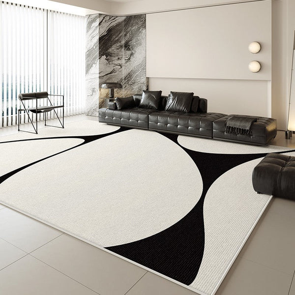 Abstract Contemporary Modern Rugs, Large Modern Rugs for Living Room, Geometric Modern Rugs for Bedroom, Modern Rugs for Dining Room-Art Painting Canvas