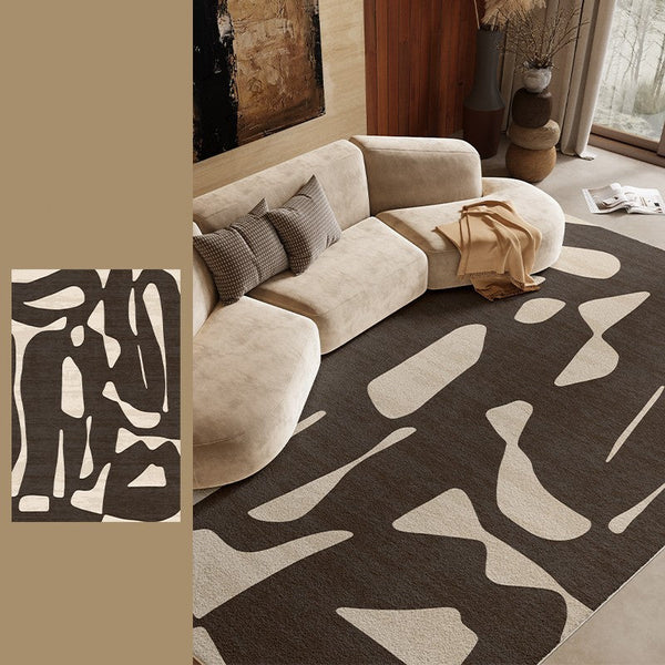 Dining Room Floor Rugs, Abstract Contemporary Rugs for Bedroom, Modern Rug Ideas for Living Room, Modern Rugs under Sofa-Art Painting Canvas