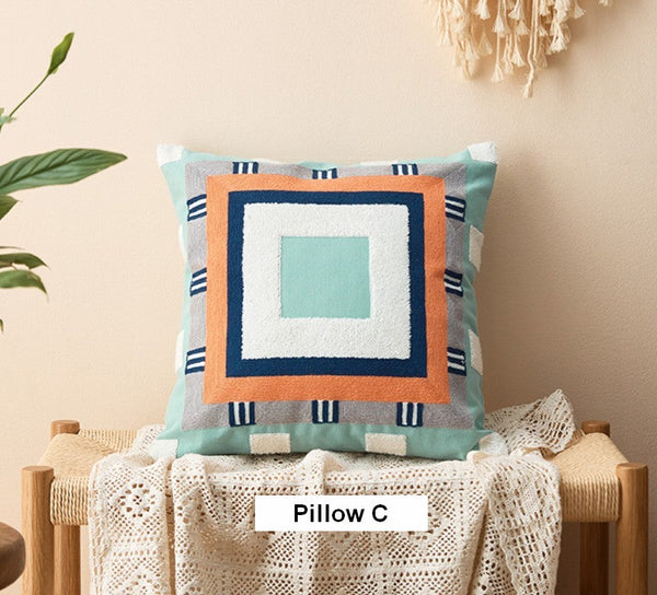 Large Modern Sofa Cushion, Decorative Pillow Covers, Modern Pillows for Couch, Abstract Decorative Throw Pillows for Living Room-Art Painting Canvas