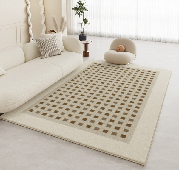 Thick Large Modern Rugs for Living Room, Abstract Modern Rugs for Bedroom, Modern Rugs for Dining Room, Contemporary Geometric Modern Rugs