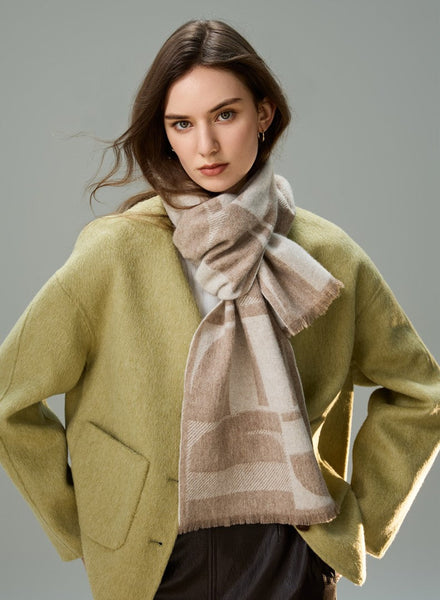 Cold Weather Scarf, Winter Scarf, Soft Cashmere Scarf for Women, Casual Scarf for Women, Modern Wool Scarf for Women, Fashion Designer Scarf-Art Painting Canvas