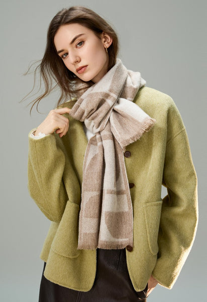 Cold Weather Scarf, Winter Scarf, Soft Cashmere Scarf for Women, Casual Scarf for Women, Modern Wool Scarf for Women, Fashion Designer Scarf-Art Painting Canvas