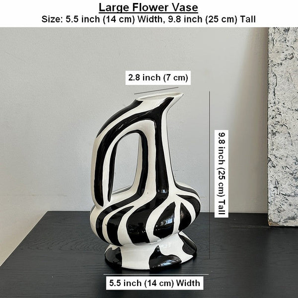 Porcelain Bud Vases, Handmade Water Holding Flower Vases, Modern Ceramic Flower Vases, Small Flower Vases on Table-Art Painting Canvas