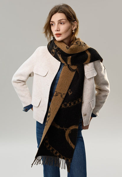 Cold Weather Scarf, Fashion Scarf, Soft Cashmere Scarf for Girls, Elegant Designer Scarf, Holiday Women Scarf, Christmas Gifts for Her, Modern Wool Scarf, Warm Winter Scarf-Art Painting Canvas