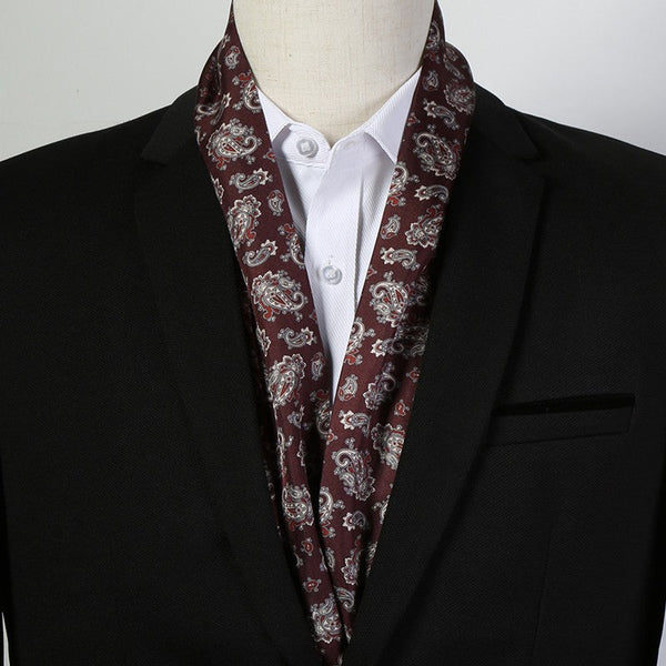 Thin Silk Neck Scarf, Scarf For Suit Men, Short Real Silk Scarf, Mens Short Silk Neckwear, Skinny Silk Scarf Mens, Casual Silk Scarf Men, Lightweight Short Silk Scarf-Art Painting Canvas