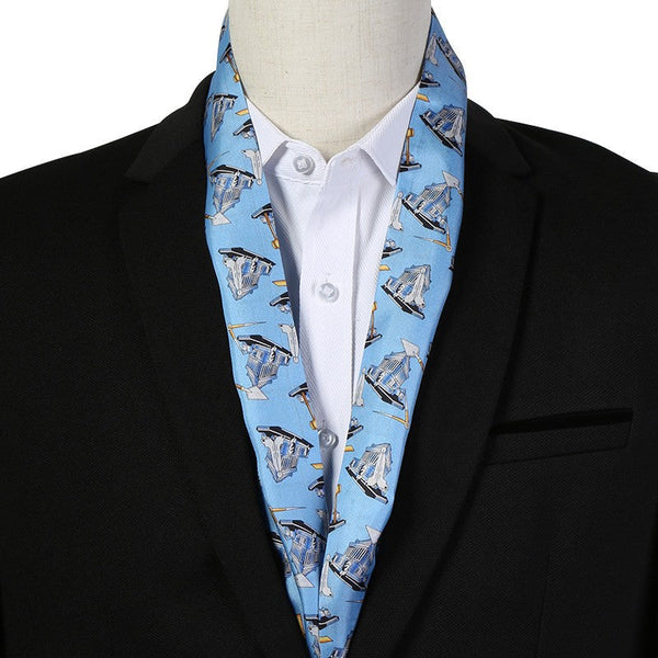 Scarf For Suit Men, Short Real Silk Scarf, Mens Short Silk Neckwear, Thin Silk Neck Scarf, Skinny Silk Scarf Mens, Casual Silk Scarf Men, Lightweight Short Silk Scarf-Art Painting Canvas