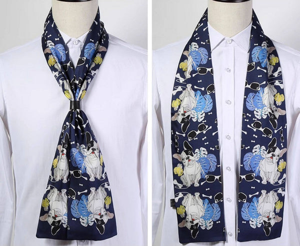 Short Silk Ascot Men, Silk Scarf For Blazer, Mens Summer Silk Scarf, Narrow Pure Silk Scarf, Short Silk Neckerchief Men, Soft Silk Short Scarf, Business Slim Silk Scarf, Mens Thin Silk Neck Scarf-Art Painting Canvas