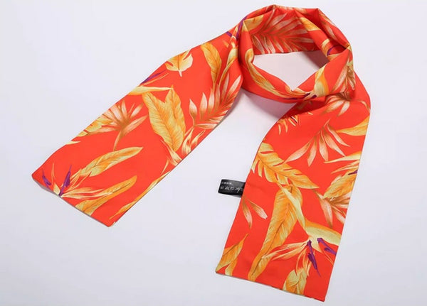 Narrow Pure Silk Scarf, Short Silk Neckerchief Men, Short Silk Ascot Men, Silk Scarf For Blazer, Mens Summer Silk Scarf, Soft Silk Short Scarf, Business Slim Silk Scarf, Mens Thin Silk Neck Scarf-Art Painting Canvas