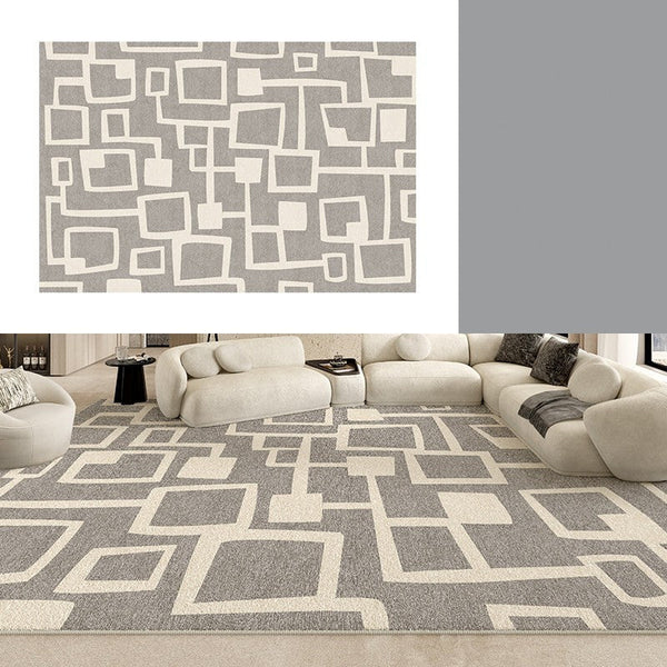 Large Geometric Rugs, Contemporary Area Rugs for Dining Room, Modern Rugs for Living Room, Gray Modern Rugs for Bedroom-Art Painting Canvas