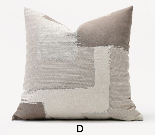 Geometric Modern Sofa Pillows, Abstract Decorative Pillows for Couch, Contemporary Throw Pillows, Modern Pillows for Bedroom, Modern Sofa Pillows-Art Painting Canvas