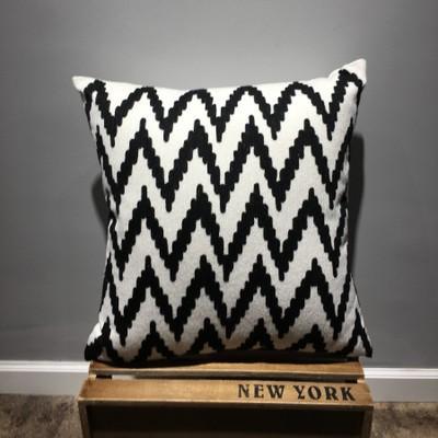 Geometric Cotton Pillow Cover, Decorative Throw Pillows, Modern Sofa Pillows, Black Throw Pillows, Yellow Decorative Pillows-Art Painting Canvas