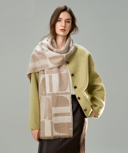 Cold Weather Scarf, Winter Scarf, Soft Cashmere Scarf for Women, Casual Scarf for Women, Modern Wool Scarf for Women, Fashion Designer Scarf-Art Painting Canvas