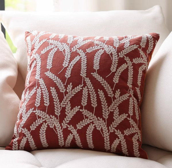 Decorative Pillows for Couch, Farmhouse Sofa Decorative Pillows, Wheat Stalk Pumpkin Decorative Throw Pillows, Embroider Cotton Pillow Covers-Art Painting Canvas