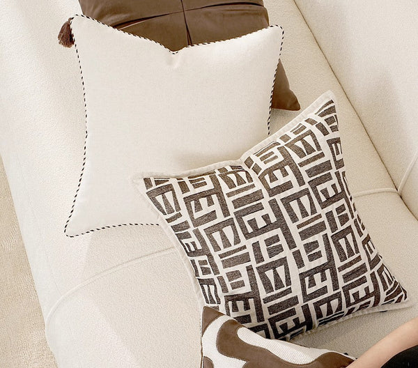 Simple Decorative Pillows for Couch, Contemporary Throw Pillows for Living Room, Modern Sofa Pillows, Modern Square Pillows-Art Painting Canvas