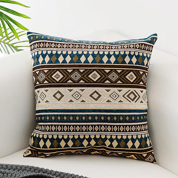 Modern Decorative Throw Pillows, Geometric Pattern Chenille Throw Pillow for Couch, Bohemian Decorative Sofa Pillows-Art Painting Canvas