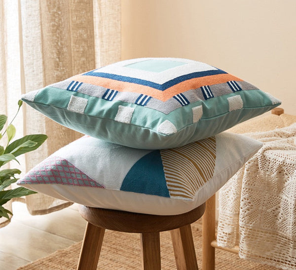 Large Modern Sofa Cushion, Decorative Pillow Covers, Modern Pillows for Couch, Abstract Decorative Throw Pillows for Living Room-Art Painting Canvas