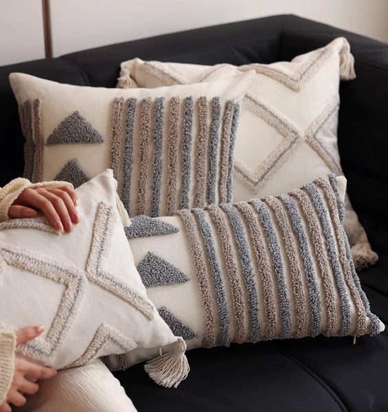 Decorative Pillows for Bedroom, Square Modern Throw Pillows for Couch, Modern Decorative Pillows for Interior Design, Contemporary Modern Sofa Pillow Covers-Art Painting Canvas