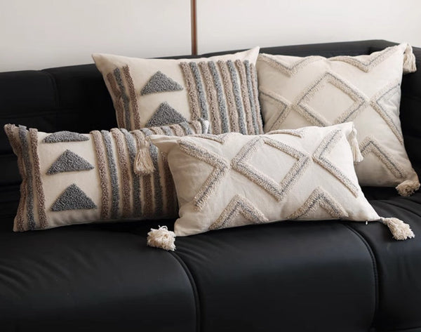 Decorative Pillows for Bedroom, Square Modern Throw Pillows for Couch, Modern Decorative Pillows for Interior Design, Contemporary Modern Sofa Pillow Covers-Art Painting Canvas