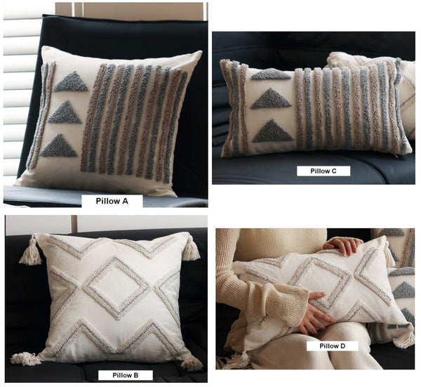 Decorative Pillows for Bedroom, Square Modern Throw Pillows for Couch, Modern Decorative Pillows for Interior Design, Contemporary Modern Sofa Pillow Covers-Art Painting Canvas