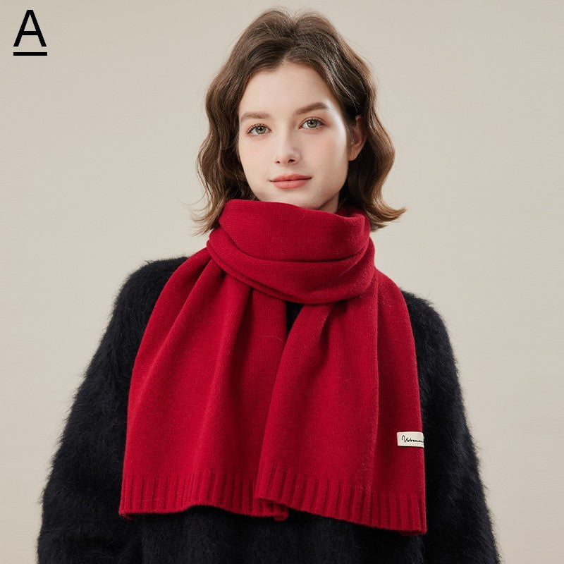 Wool Scarf for Women, Cozy Winter Scarf, Modern Fashion Designer Scarf, Casual Scarf for Women, Soft Cashmere Scarf for Women, Cold Weather Scarf-Art Painting Canvas