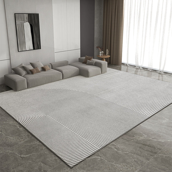 Bedroom Modern Rugs, Extra Large Modern Rugs for Living Room, Dining Room Geometric Modern Rugs, Gray Contemporary Modern Rugs for Office-Art Painting Canvas