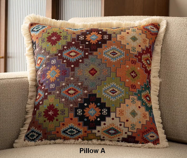 Extra Large Modern Geometric Pillows, Bohemian Decorative Sofa Pillows for Living Room, Flower Decorative Pillows for Bedroom, Decorative Pillow Covers-Art Painting Canvas