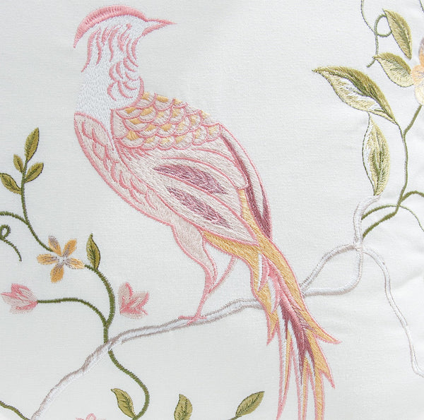 Embroidered Floral Bird Pattern Pillow Covers, Living Room Decorative Pillows, Modern Decorative Cushions, Decorative Pillows for Bed, Decorative Pillow Arrangement Ideas for Interior Design-Art Painting Canvas