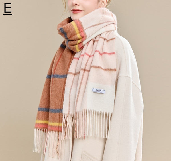 Winter Wool Scarf, Warm Winter Scarf, Holiday Scarf, Christmas Gifts for Her, Cold Weather Scarf, Fashion Scarf, Soft Cashmere Scarf for Girls, Elegant Wool Scarves-Art Painting Canvas