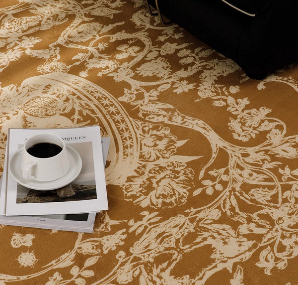 French Style Modern Rugs for Interior Design, Modern Rugs for Dining Room, Thick Soft Rugs under Coffee Table, Contemporary Modern Rugs for Living Room-Art Painting Canvas