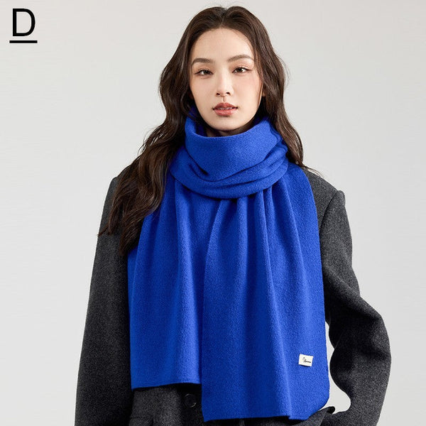 Modern Winter Scarf, Blue Casual Scarf for Women, Fashion Designer Scarf, Cold Weather Scarf, Wool Scarf for Women, Soft Cashmere Scarf for Women-Art Painting Canvas