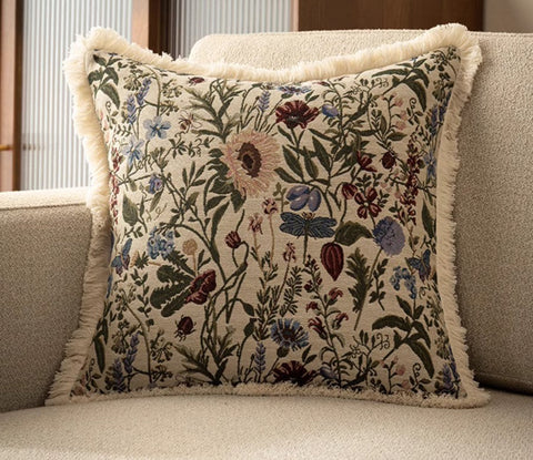 Flower Decorative Pillows for Bedroom, Decorative Pillow Covers, Extra Large Modern Geometric Pillows, Bohemian Decorative Sofa Pillows for Living Room-Art Painting Canvas