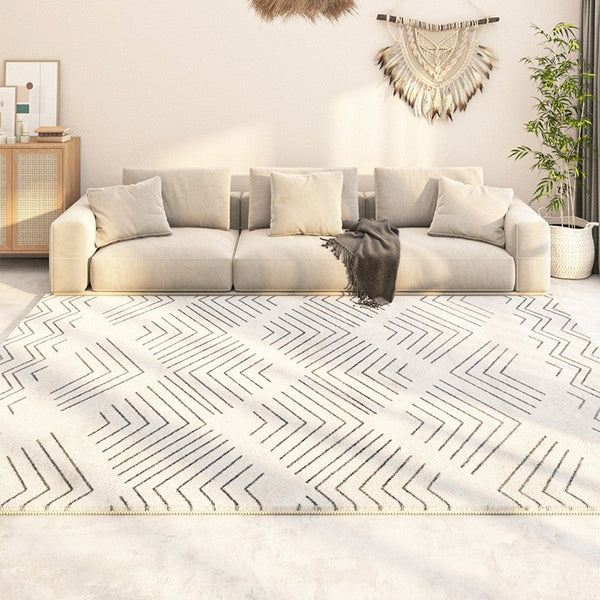 Entryway Modern Runner Rugs, Contemporary Modern Rugs for Living Room, Modern Runner Rugs for Hallway, Thick Modern Rugs Next to Bed-Art Painting Canvas