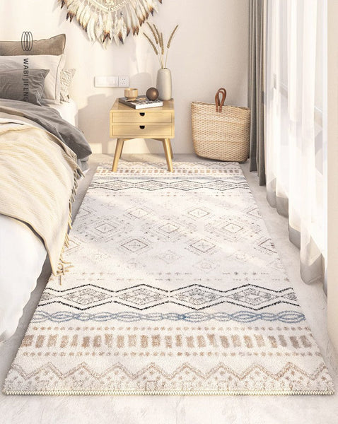 Contemporary Modern Rugs for Living Room, Thick Modern Rugs Next to Bed, Entryway Modern Runner Rugs, Modern Runner Rugs for Hallway-Art Painting Canvas